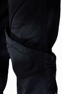 MNML Side Snap Kick Flare Pants Black