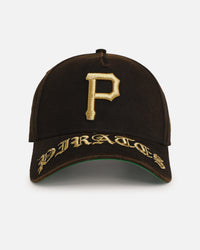 New Era Pittsburgh Pirates 'Washed Black Gothic Script' 9FORTY A-Frame Snapback Black