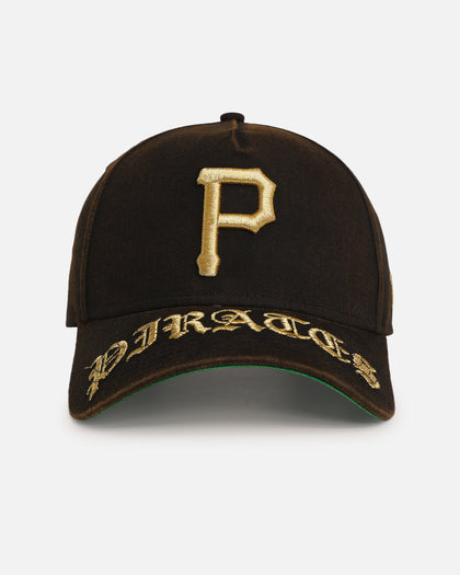 New Era Pittsburgh Pirates 'Washed Black Gothic Script' 9FORTY A-Frame Snapback Black