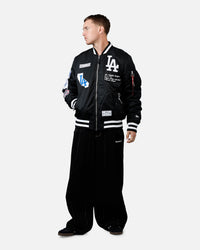 New Era X Alpha Series X MLB Los Angeles Dodgers MA-1 Bomber Jacket Black