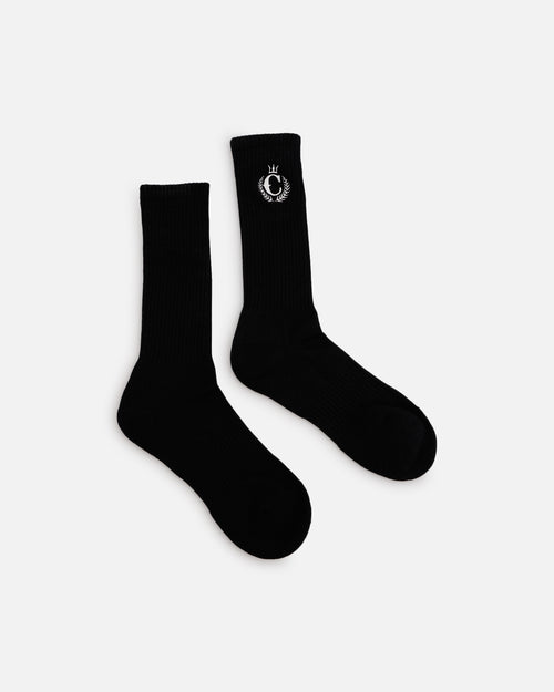 Culture Kings CK Crew Socks Black/White