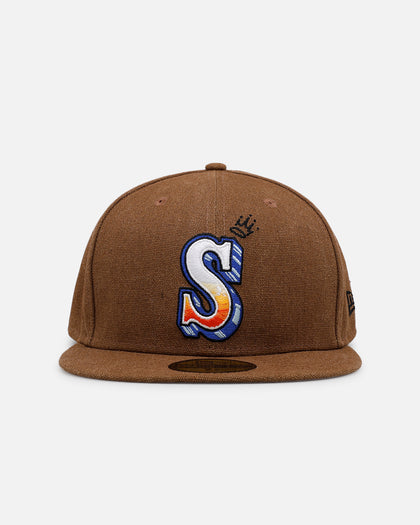 New Era Seattle Mariners 'Scribble' 59FIFTY Fitted Brown