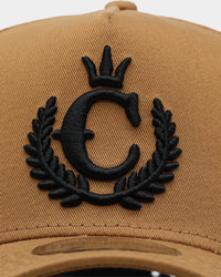 New Era X Culture Kings 9FORTY A-Frame Snapback Wheat/Black