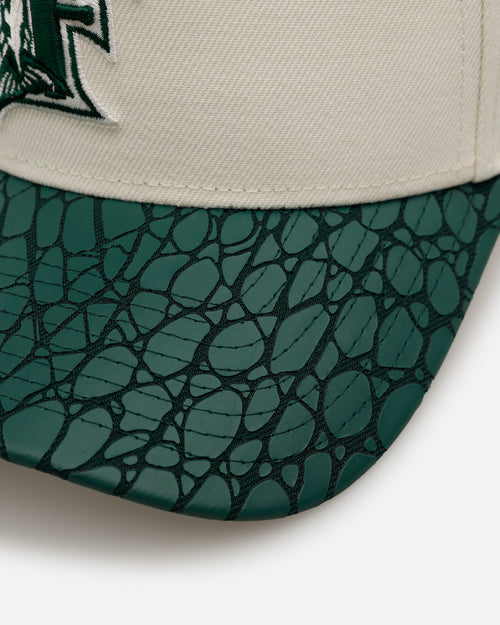 New Era  Florida Marlins 'Croc Skin 2.0' 9FORTY A-Frame Snapback Chrome/Dark Green