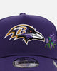 New Era Baltimore Ravens 'Purple Rose' 9FORTY A-Frame Snapback Purple