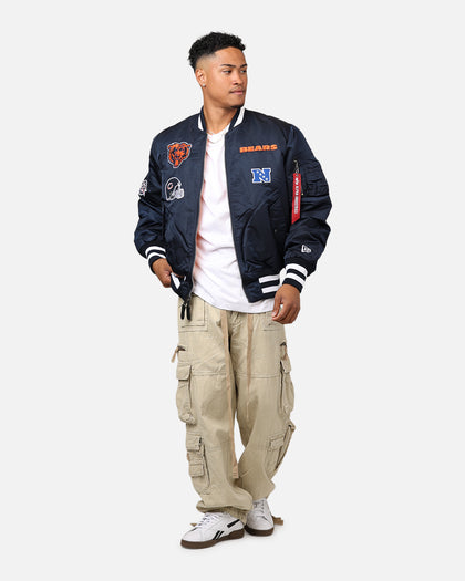 New Era X Alpha Series X NFL Chicago Bears MA-1 Bomber Jacket Navy/Orange