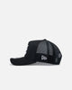New Era Atlanta Braves 'Black All Over Mesh' 9FORTY A-Frame Trucker Snapback Black Rigid/Black