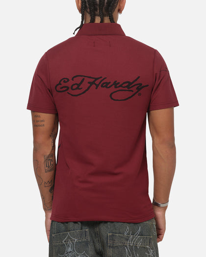 Ed Hardy Euro Polo Shirt Plum