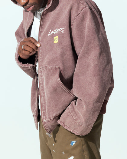 Loiter Workwear Zip Jacket Vintage Burgundy