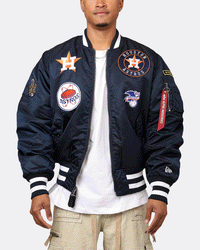 New Era X Alpha Series X MLB Houston Astros MA-1 Bomber Jacket Navy