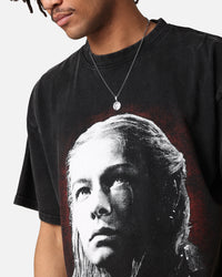 73Studio X House Of The Dragon Rhaenyra Vintage T-Shirt Black Acidwash