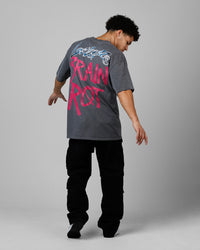Loiter Brain Rot Vintage T-Shirt Charcoal