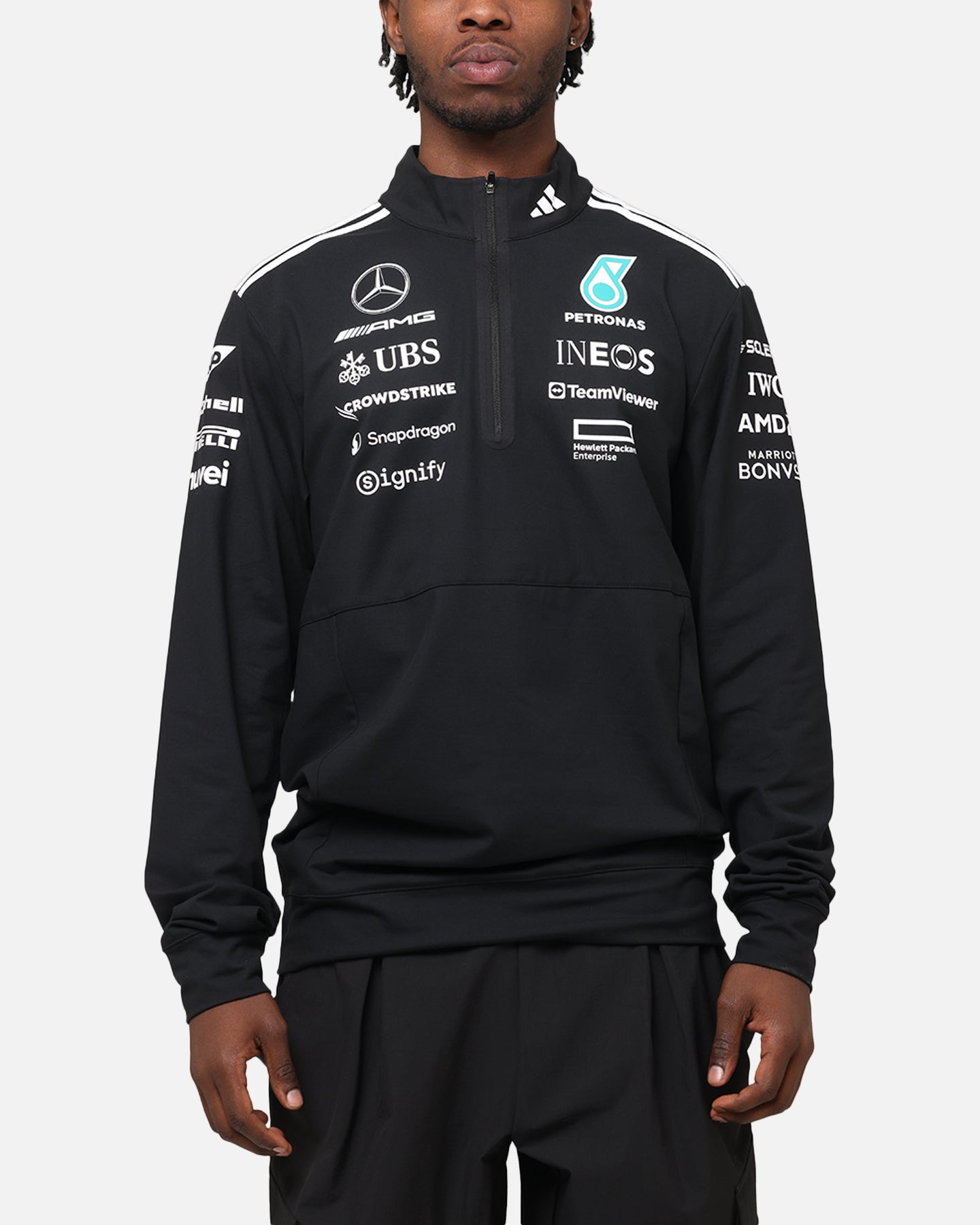 Mercedes-AMG Petronas サイクルジャージ　裏起毛 adidas x Mercedes-AMG PETRONAS Formula One F1 2025 Team Quarter