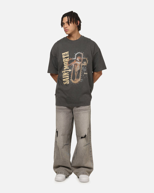 Saint Morta Fallen Saints Boxy T-Shirt Washed Charcoal