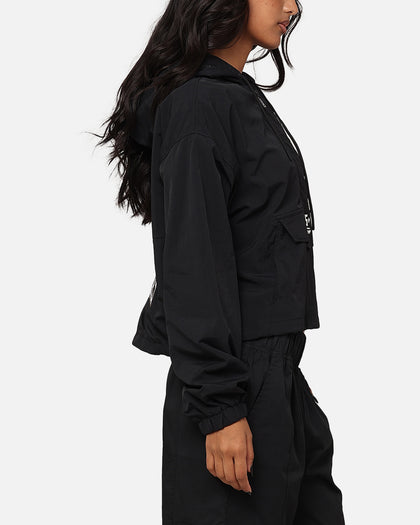Pro Standard Women's Vegas Golden Knights Woven Half Zip Cropped Jacket Black