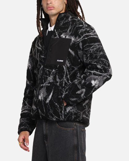 X-Large Camo Reversible Sherpa Jacket Black