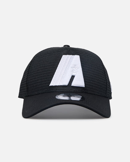 New Era Houston Astros 'Black All Over Mesh' 9FORTY A-Frame Trucker Snapback Black Rigid/Black
