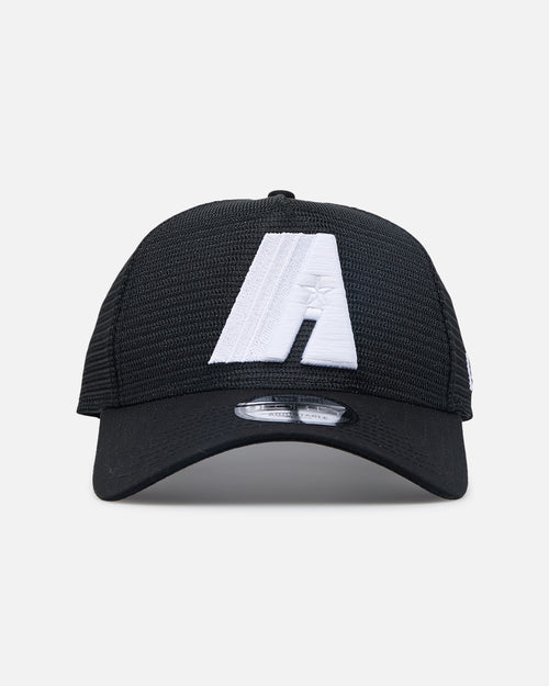 New Era Houston Astros 'Black All Over Mesh' 9FORTY A-Frame Trucker Snapback Black Rigid/Black