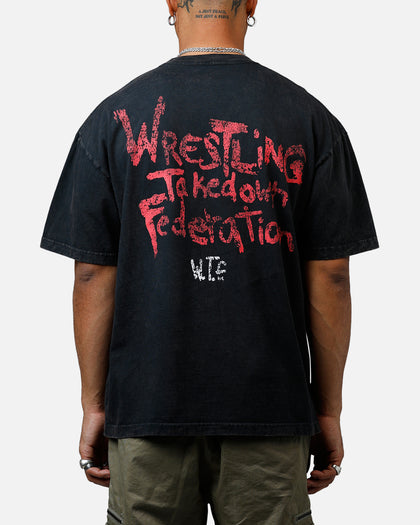 73Studio x South Park WTF Heavyweight T-Shirt Black Acidwash