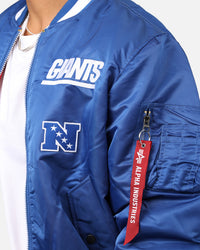 New Era X Alpha Series X NFL New York Giants MA-1 Bomber Jacket Royal/Red