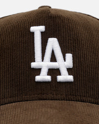 New Era Los Angeles Dodgers 'Cord Tones' 9FORTY A-Frame Snapback Walnut