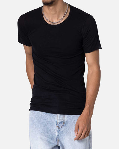 MNML Sheer Knit Bias Cut T-Shirt Black