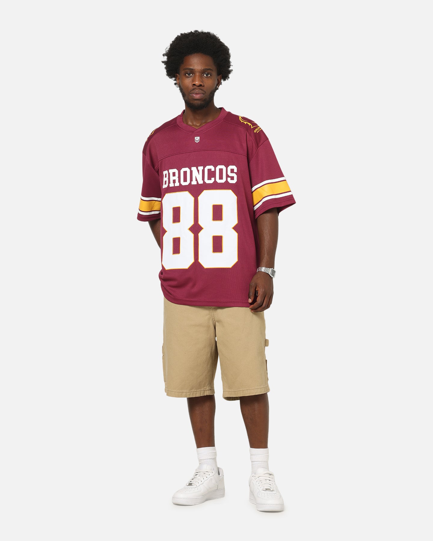 Bleacher Athletic Brisbane Broncos NRL Gridiron Mesh Jersey