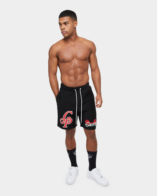 Carre Volle Rose Sweat Shorts Washed Black
