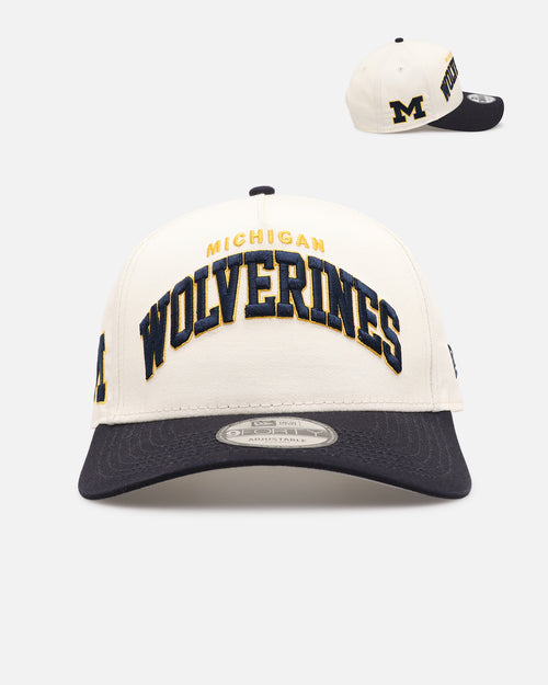 New Era Michigan Wolverines 'Vintage Arch Logo' 9FORTY A-Frame Snapback Official Team Colors