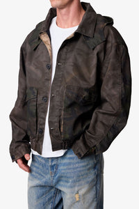 MNML Overdyed Hooded Jacket Camo