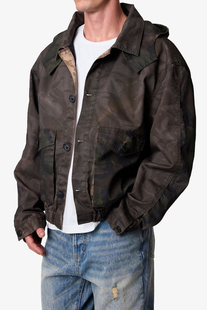 MNML Overdyed Hooded Jacket Camo