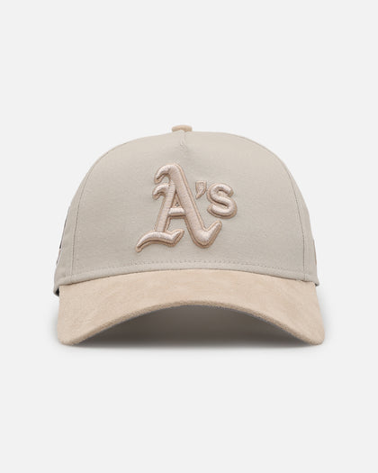 New Era Oakland Athletics 'Cream Suede' 9FORTY A-Frame Strapback Stone/Oatmilk