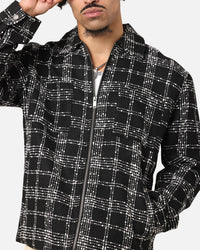 XXIII Boucle Tweed Zip Jacket Black/White