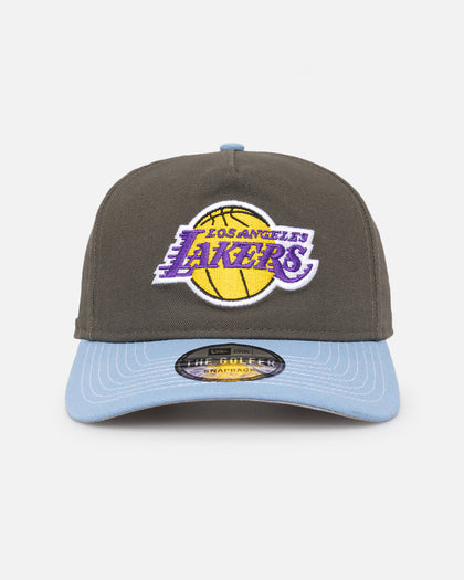 New Era Los Angeles Lakers 'Contrast Visor' Pre-Curved Golfer Snapback Moss/Sky