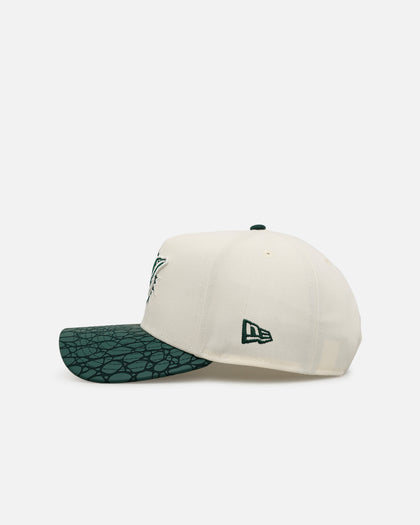 New Era Miami Dolphins 'Croc Skin 2.0' 9FORTY A-Frame Snapback Chrome/Dark Green