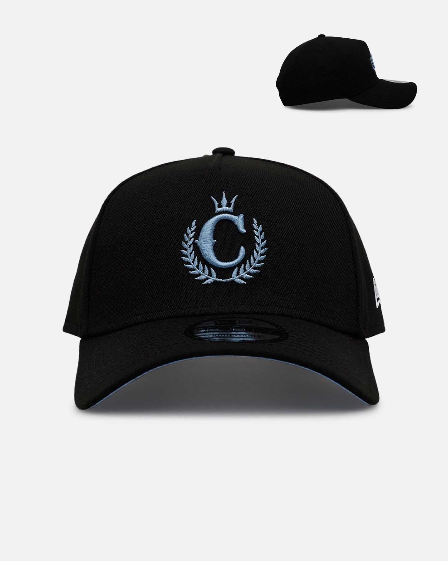 New Era X Culture Kings 'Black & Sky Blue' 9FORTY A-Frame Snapback