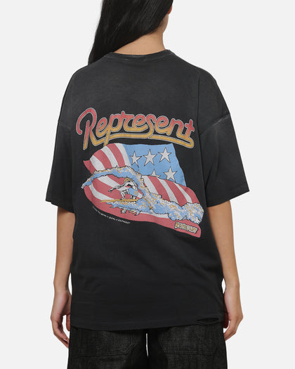 Represent Beach Boys Americas Band T-Shirt Stained Black