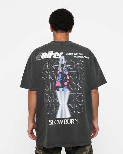 Loiter Slow Burn T-Shirt Vintage Black