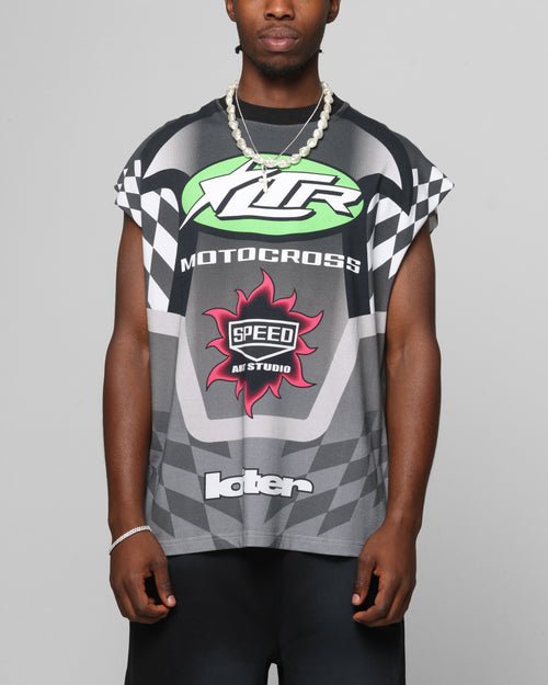 Loiter Motorsport Muscle T-Shirt Grey/Multi-Coloured