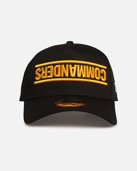 New Era Washington Commanders 'Upside Down Logo' 9FORTY A-Frame Snapback Black
