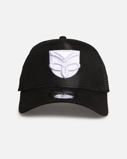 New Era New Zealand Warriors 'NRL Mesh Crown' 9FORTY A-Frame Trucker Snapback Black