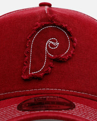New Era Philadelphia Phillies 'Distressed And Worn' 9FORTY A-Frame Casual Strapback Burgundy