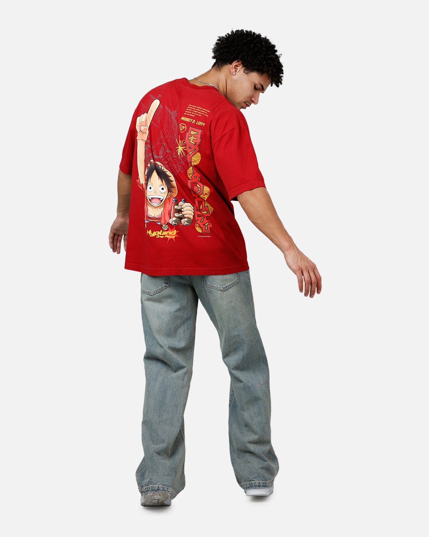 Hypland X One Piece Luffy King T-Shirt Burgundy | Culture Kings US