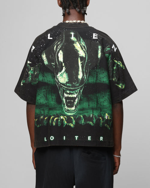 Loiter Alien Boxy T-Shirt Washed Black