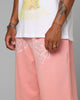 Loiter Destruct Sweat Shorts Pink