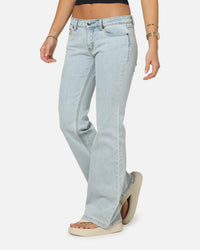 Von Dutch Women's Flare Denim Jeans Light Blue Denim