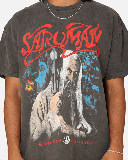 American Thrift X Lord Of The Rings Saruman Heavyweight T-Shirt Black Wash