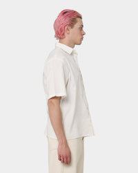 Loiter Utopia Lined Blend Button Up Ecru