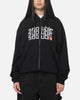 S Double Triple Block Zip Hoodie Black