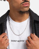 Saint Morta Iced Cluster Chain Iced White Gold